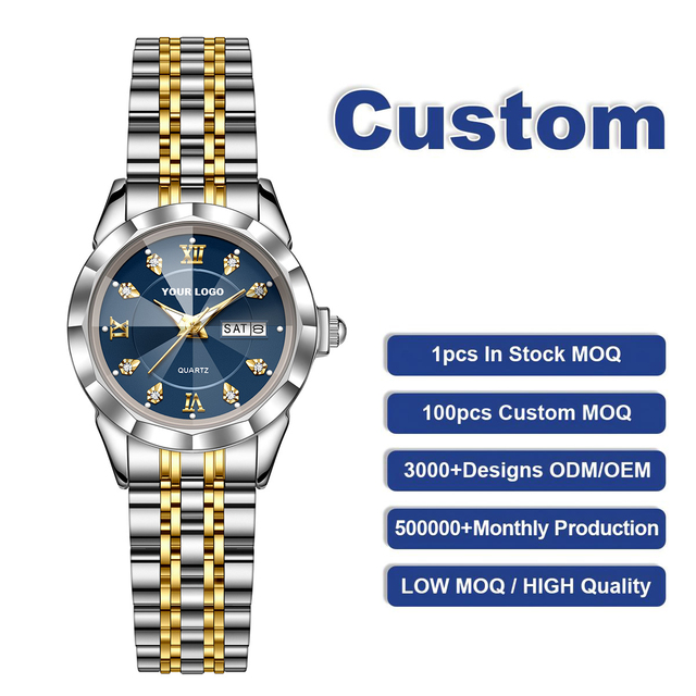 Custom Logo Ultra Slim Business Ladies Quartz Watch Waterproof Stainless Steel Band Alloy Minimalist Fashion Watches for Women