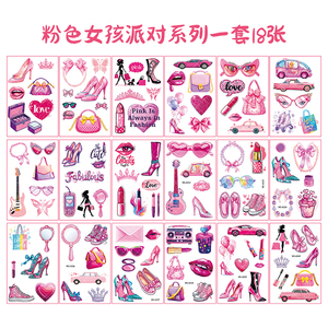 18 nuovi disegni di rosa ragazza festa temporanea del tatuaggio adesivi impermeabili disegno dei <span class=keywords><strong>cartoni</strong></span> <span class=keywords><strong>animati</strong></span> per bambini - Product Image 5