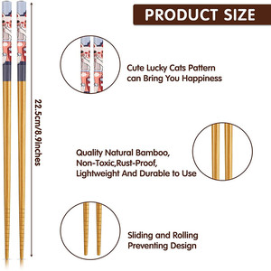 ESTICK DIY Cuillère en bois Sushi <span class=keywords><strong>Baguettes</strong></span> Coffret cadeau Baguette à friser pour les occasions d'affaires en solde - Product Image 5