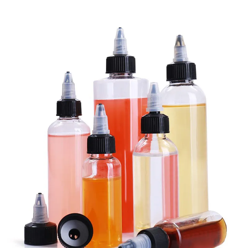 Botol kemasan aplikator pencet minyak rambut plastik bening botol tetes mata plastik 60ml 100ml 150ml