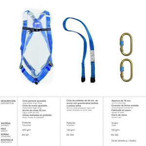 Kit de sécurité antichute n° 1 (4 pièces) EN361 - Product Image 1