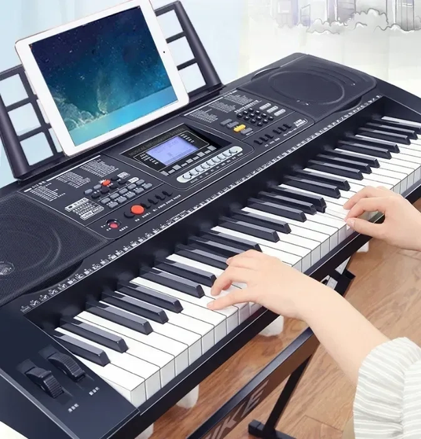 Mk-812 Musical Keyboard Instruments 61 Keys Electronic Organ Keyboard Piano Synthesizer for Beginners Playing
