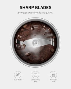 เครื่องบดเมล็ดกาแฟคุณภาพสูง เครื่องบดกาแฟไฟฟ้า 70 กรัม แบบถอดได้ - Product Image 3