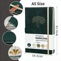 Carnet de notes A5 personnalisé en cuir PU de haute qualité avec logo, ligné, pour bureau et affaires, édition 2026
