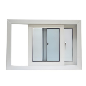 Fenêtre à ouverture horizontale anti-tempête en plastique <span class=keywords><strong>blanc</strong></span> à <span class=keywords><strong>double</strong></span> <span class=keywords><strong>vitrage</strong></span> en <span class=keywords><strong>PVC</strong></span> à <span class=keywords><strong>prix</strong></span> compétitifs - Product Image 2
