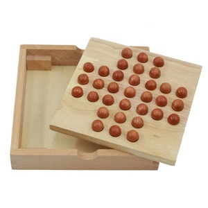 Rompecabezas de Madera Europeos para Niños y Adultos, Juego Clásico de Solitario de Canicas, Rompecabezas de Ajedrez - Product Image 4
