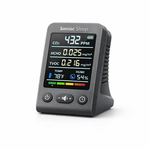 Dispositif Portable de Détection de CO2 (Dioxyde de Carbone) avec Affichage de Température, <span class=keywords><strong>Humidité</strong></span>, HCHO et TVOC, Compatible Android, en Plastique, <span class=keywords><strong>pour</strong></span> <span class=keywords><strong>Maison</strong></span> Intelligente - Product Image 2