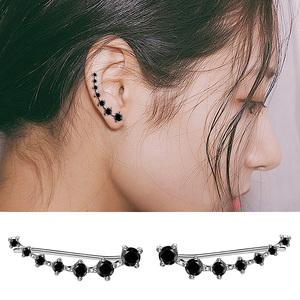 Boucles d'oreilles minimalistes en argent Sterling 925 pour femme, <span class=keywords><strong>1</strong></span> pièce, en zircone cubique, Cz, hypoallergénique, Piercing en cristal, escalade - Product Image 6