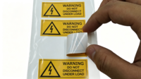 Étiquettes d'avertissement de sécurité imprimées sur mesure, autocollants en PET brillant durables pour l'identification des équipements et des machines industriels
