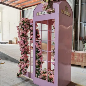 Ideas de Regalos para San Valentín 2023, Instalación Artística Personalizada, Cabina Telefónica Floral, Eventos de Boda, Rosa Artificial, Flor Rosa - Product Image 6
