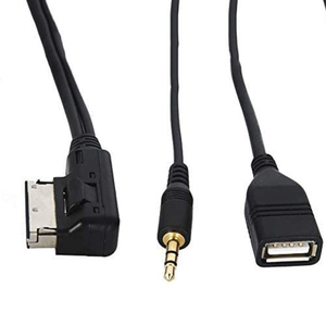 Ventas al por mayor personalizado <span class=keywords><strong>AMI</strong></span> MDI a USB hembra estéreo 3,5mm macho AUX Audio adaptador Cable reemplazo para coche VW Audi 2014 A4 A6 Q5 Q7 - Product Image 2