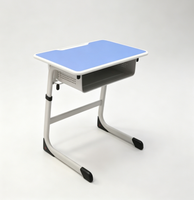 Bureaux et chaises d'étude ergonomiques modernes en acier et en bois, adaptés aux salles de classe et aux bureaux à domicile