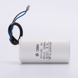 CBB60 45uF 450V AC ตัวเก็บประจุพร้อมสายไฟสำหรับมอเตอร์ปั๊มน้ำ - Product Image 3