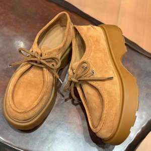 Zapatos retro de gamuza tipo canguro para hombre, suela gruesa, cuero vacuno genuino, con cordones, estilo británico vintage, plataforma, casuales, para uso diario. - Product Image 2