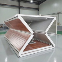 Maison conteneur préfabriquée pliable de 20 pieds, installation rapide, mini-maison modulaire, cabane en acier portable pour camping, bureau, hôtel, villa, complexe hôtelier