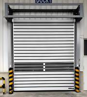 Porte de garage à enroulement rapide en alliage d'aluminium moderne, avec serrure, type turbine, pour volets roulants modernes en aluminium