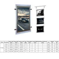 Boîte lumineuse publicitaire en cristal ultra-mince personnalisée, enseignes de qualité supérieure, boîte lumineuse LED sans cadre en cristal