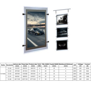 Ultra-Thin <b>Crystal</b> Advertising Light Box Premium Signs <b>Crystal</b> Frameless LED Light Box - Product Image 1