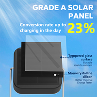 Lampe de table solaire, lampe de camping LED d'extérieur, lampe portable rechargeable sans fil pour jardin, patio, décoration de la maison