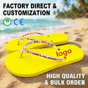 Sandalias de Playa con Tiras Transparentes y Cuentas, Duraderas, Antideslizantes, de EVA, con Logotipo de Marca Personalizado, Fabricante de Sandalias OEM ODM - Product Image 2