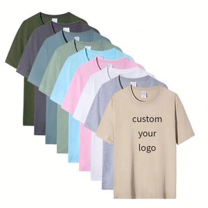 เสื้อยืดโอเวอร์ไซส์ผ้าคอตตอนคุณภาพสูง 100% พิมพ์โลโก้ตามสั่งสำหรับฤดูร้อน เสื้อเปล่าพรีเมียมสำหรับผู้ชาย น้ำหนัก 200 กรัม สีดำ - Product Image 2