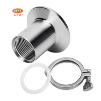 Colliers de serrage en acier inoxydable de qualité alimentaire SS304 SS316L pour barils, avec filetage externe et boucle de fixation