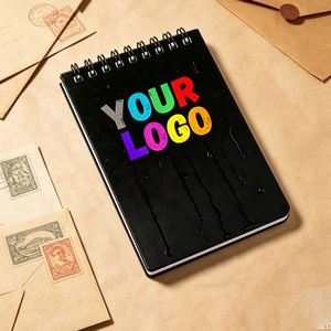 Business Logo Printed Pp Cover Mini Pocket Spiral <b>Stone</b> <b>Paper</b> <b>Notebook</b> Promotion Gift Customized Waterproof Notepad - Product Image 1