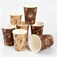 Gobelets en papier à paroi simple écologiques en gros, gobelets à café, logos personnalisés, gobelets en papier jetables