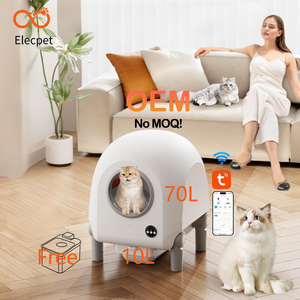 Elecpet caixa de areia para gatos inteligente auto - limpante, controlada pelo aplicativo Tuya, com video, controle de odor, <span class=keywords><strong>70L</strong></span> - Product Image 1