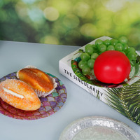 Assiettes en papier holographiques jetables sans plastique Ju-Sun, à thème écailles de sirène, pour décorations de fête d'anniversaire