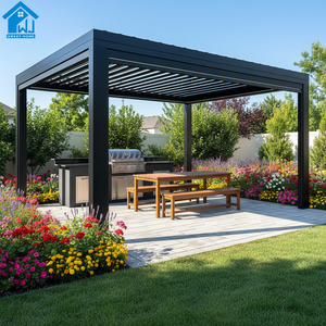 Pergola extérieure en aluminium Sweet Home, robuste et résistante au vent, idéale <span class=keywords><strong>pour</strong></span> la cour, le <span class=keywords><strong>jardin</strong></span>, le bord <span class=keywords><strong>de</strong></span> la piscine et les moments <span class=keywords><strong>de</strong></span> détente - Product Image 4