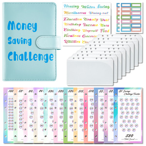 Phong bì tiết kiệm thách thức tiền công cụ quản lý <span class=keywords><strong>A5</strong></span> xoắn ốc chất kết dính máy tính xách tay tùy chỉnh bán buôn ngân sách kế hoạch - Product Image 1