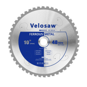 <span class=keywords><strong>Lama</strong></span> per sega Cermet Velosaw da 10 pollici con 48 denti per taglio a secco di acciaio e metalli ferrosi, con attacco da 1 pollice - Product Image 2