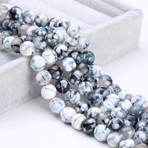 Perles de pierres précieuses d'agate naturelle de 1 carat, taille brillant, pour la fabrication de bijoux, 8 mm, WENCHI - Product Image 3