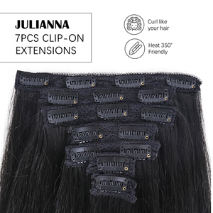 Vente en gros 24 28 30 Pouces Blonde Double Trame 7 Pcs 16 Clip Dans Les Extensions De Cheveux Yaki Clair Extensions De Cheveux Synthétiques Clip In - Product Image 4