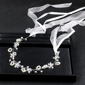 Cerimonia nuziale Nuziale Floreale Tiara Testa Ceremon Fiori Artificiali Sposa - Product Image 4