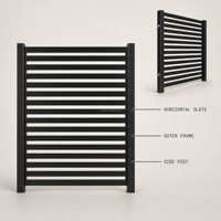 Clôture à lames horizontales en aluminium thermolaqué pour jardin et intimité