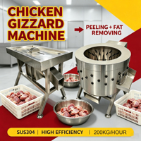 Machine automatique de décorticage et de dégraissage des gésiers, haute capacité, en acier inoxydable, équipement de traitement des entrailles de poulet, canard et oie