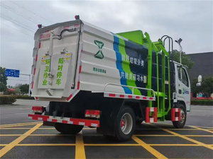 Camion à benne basculante en acier, capacité 6 mètres cubes, compacteur de déchets alimentaires, véhicule efficace pour la collecte des déchets de restauration - Product Image 4