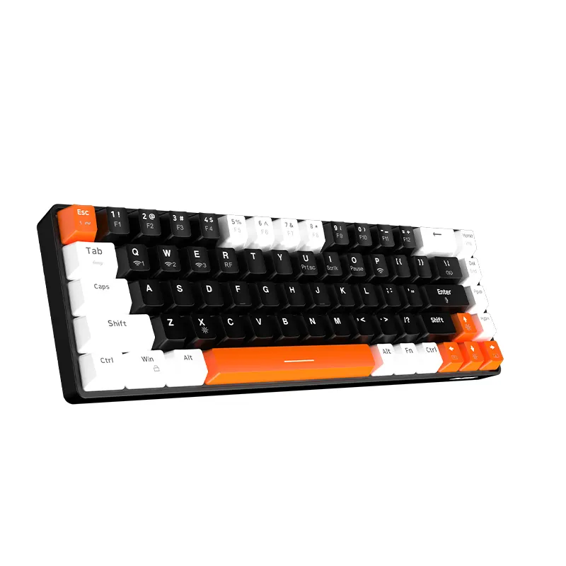 Ajazz K685T kabel Usb kustom LED Logo Gaming Keyboard lampu latar permainan OEM Keyboard mekanik untuk laptop untuk PC Gamer