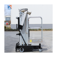 4 mètres 6 mètres 8 mètres 150Kg Prix bon marché Mât élévateur vertical Petit élévateur pour homme Élévateur hydraulique télescopique électrique à échelle