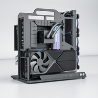 Boîtier PC Gamer Socooler SOC-J-360-Y ATX Mid Tower avec ventilateur et refroidissement par eau, construction en alliage d'aluminium, fenêtre latérale