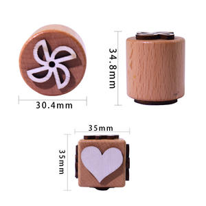 Timbri Playdough in legno su misura in legno naturale con modelli misti timbri giocattoli di pasta per bambini in legno - Product Image 6