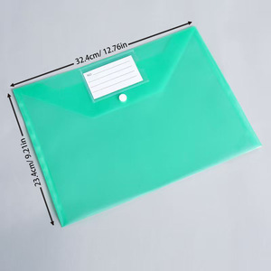 A4 trong suốt snap-on nhựa túi lưu trữ cho văn phòng các tập tin và kinh doanh thẻ qua biên giới PP nhãn dữ liệu tập tin tổ chức - Product Image 2