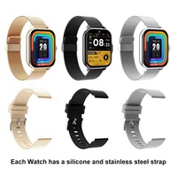 Montre connectée G-Shock en acier inoxydable pour les sorties décontractées du week-end, avec écran miroir magnétique réglable, tendance, unisexe, montre de fitness IP67