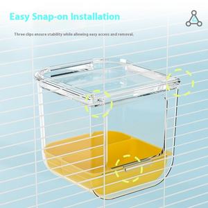 Nouvelle <span class=keywords><strong>cage</strong></span> suspendue en plastique transparente pour petits oiseaux, mangeoire, boîte de reproduction entièrement transparente, sous-miniature, toutes saisons - Product Image 2