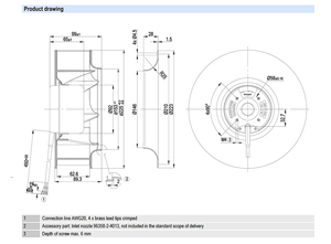 Ebm-papst R1G225-AF11-52/A02 EC พัดลมแรงเหวี่ยงขนาดกะทัดรัดสำหรับระบบระบายความร้อนระบายอากาศ HVAC - Product Image 3