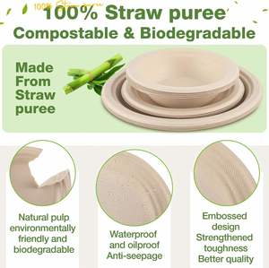Custom Printed Disposable Sugarcane Bagasse Pulp Kraft Paper Rectangle Snack <b>Sheet</b> Bowls Food Packaging Salad Soup Bowl - Product Image 3