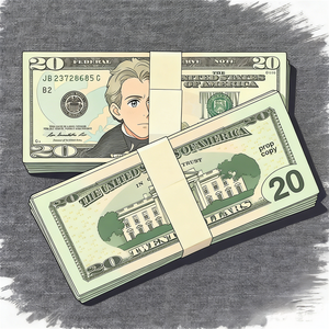 200 pièces de billets factices en dollars américains de qualité supérieure, billets en papier de 20, 50, 100 dollars réalistes, argent factice pour <span class=keywords><strong>films</strong></span>, jouets, 78*33mm, taille 50% - Product Image 2