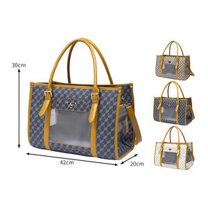 高級レザー ペットキャリー 犬用キャリーバッグ ペットハンドバッグ 犬用品 ペットアクセサリー 犬用ハーネス付き - Product Image 5